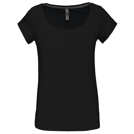  T-shirt col bateau manches courtes femme