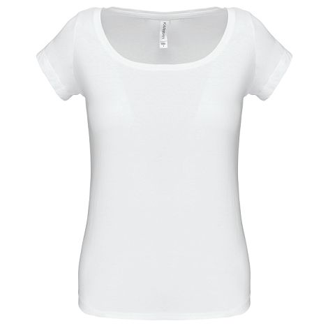  T-shirt col bateau manches courtes femme