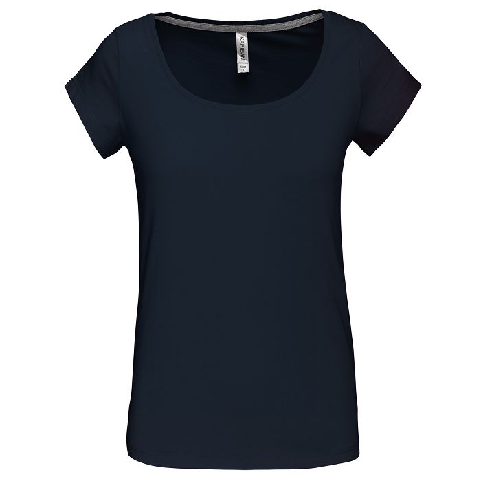  T-shirt col bateau manches courtes femme