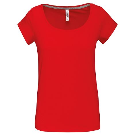  T-shirt col bateau manches courtes femme