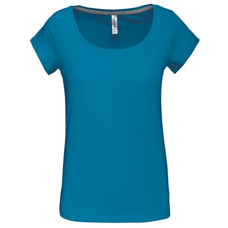  T-shirt col bateau manches courtes femme