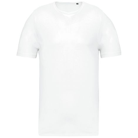  T-shirt Bio col à bords francs manches courtes homme