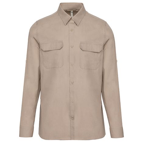  Chemise safari manches longues homme