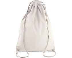 Sac à dos en coton avec cordelettes