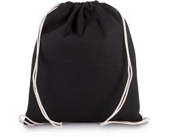 Petit sac à dos en coton bio avec cordelettes