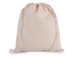 Petit sac à dos en coton bio avec cordelettes