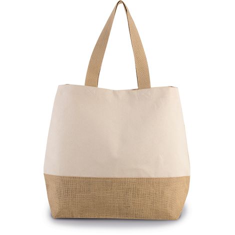  Sac shopping en toiles de coton & jute