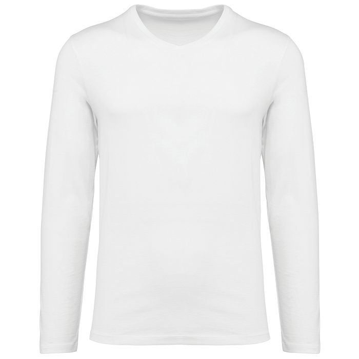  T-shirt Supima® col V manches longues homme