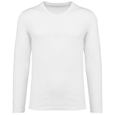  T-shirt Supima® col V manches longues homme