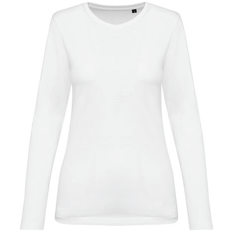  T-shirt Supima® col rond manches longues femme