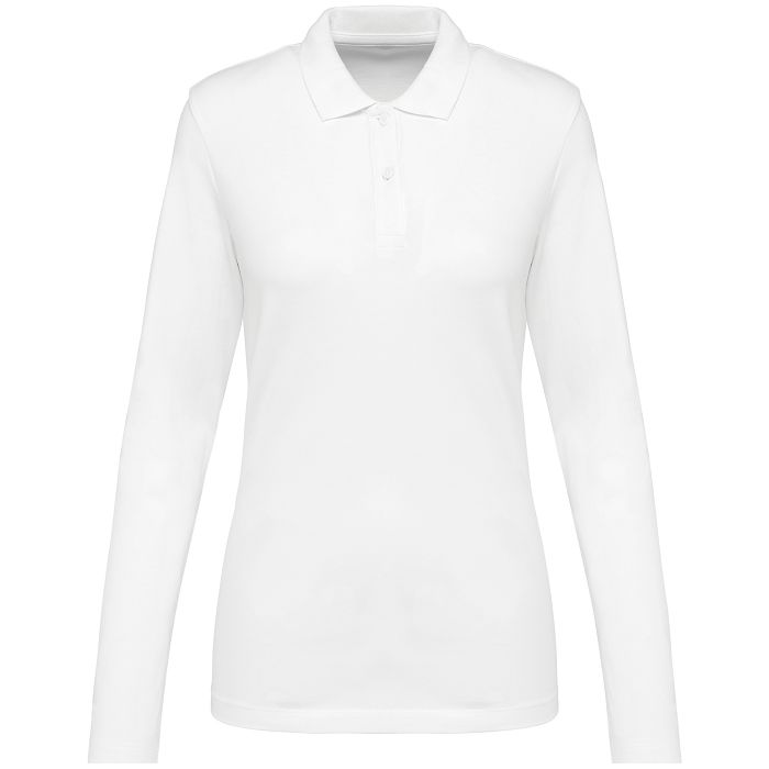  Polo Supima® manches longues femme