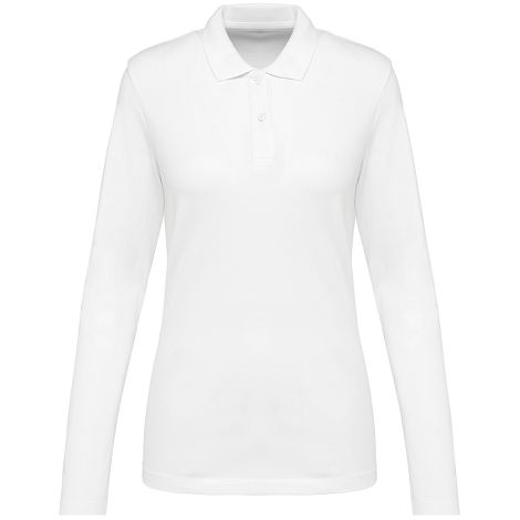  Polo Supima® manches longues femme