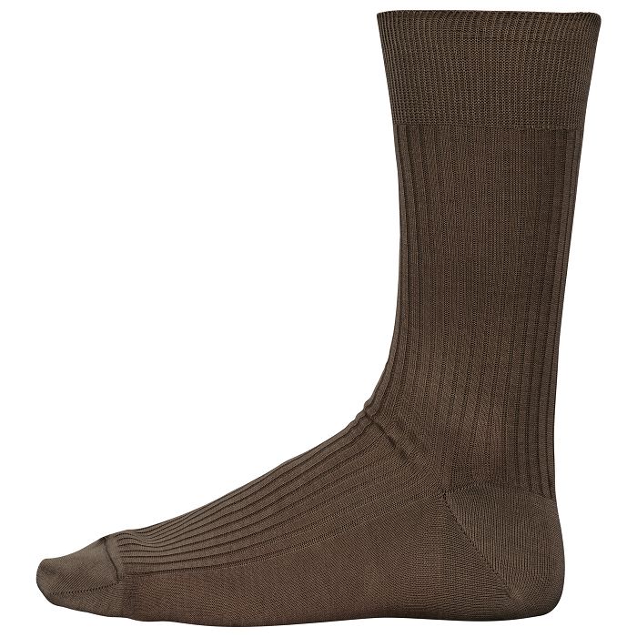  Chaussettes coton rib 4x2 fil d'Écosse homme