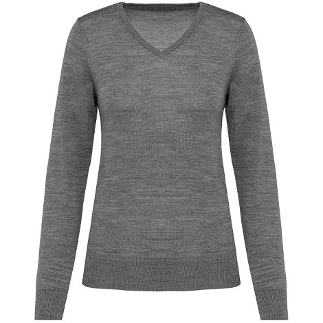  Pull Mérinos col V femme