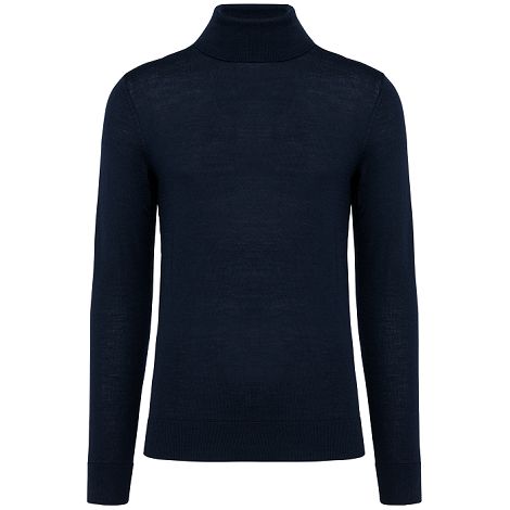  Pull Mérinos col roulé homme