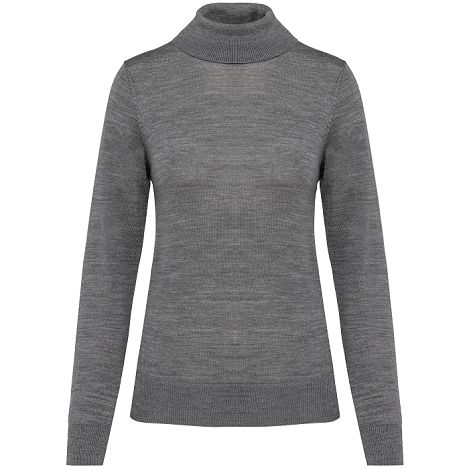  Pull Mérinos col roulé femme