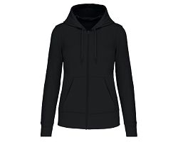 Sweat-shirt écoresponsable zippé à capuche femme