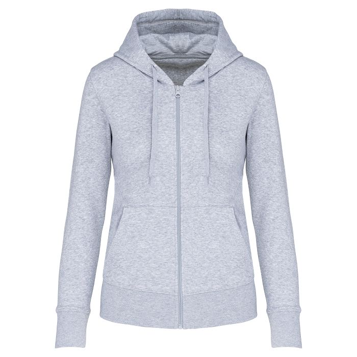  Sweat-shirt écoresponsable zippé à capuche femme