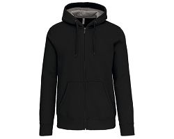 Sweat-shirt zippé capuche unisexe