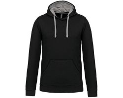 Sweat-shirt capuche contrastée homme