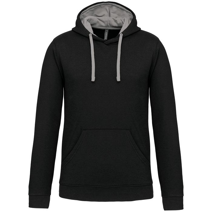  Sweat-shirt capuche contrastée homme