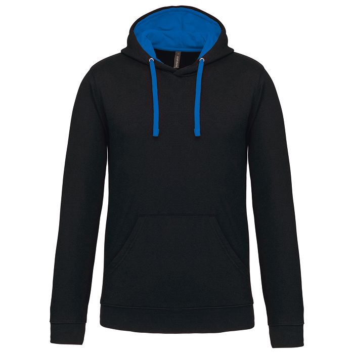  Sweat-shirt capuche contrastée homme