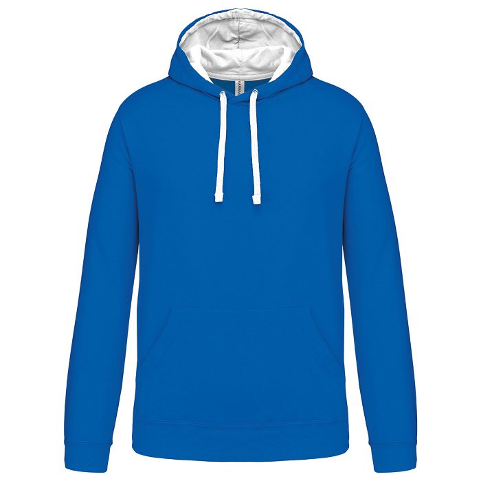  Sweat-shirt capuche contrastée homme