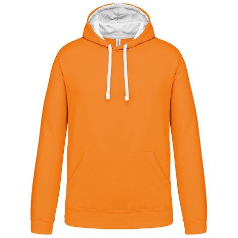  Sweat-shirt capuche contrastée homme