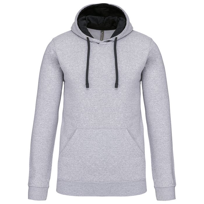  Sweat-shirt capuche contrastée homme