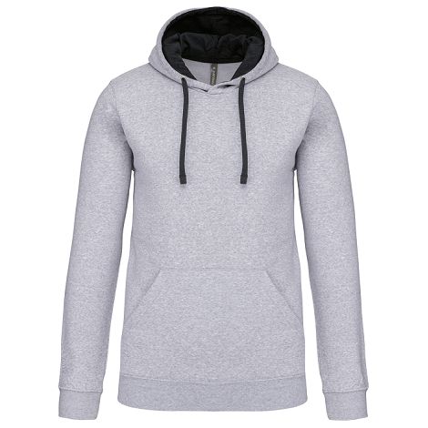  Sweat-shirt capuche contrastée homme