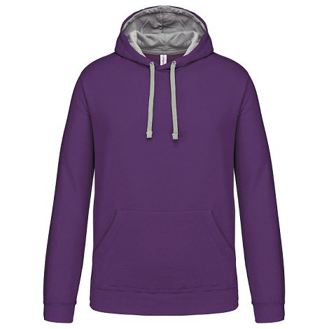  Sweat-shirt capuche contrastée homme