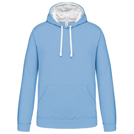  Sweat-shirt capuche contrastée homme