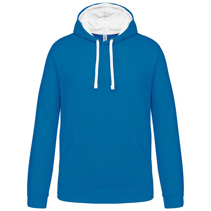  Sweat-shirt capuche contrastée homme