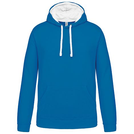  Sweat-shirt capuche contrastée homme