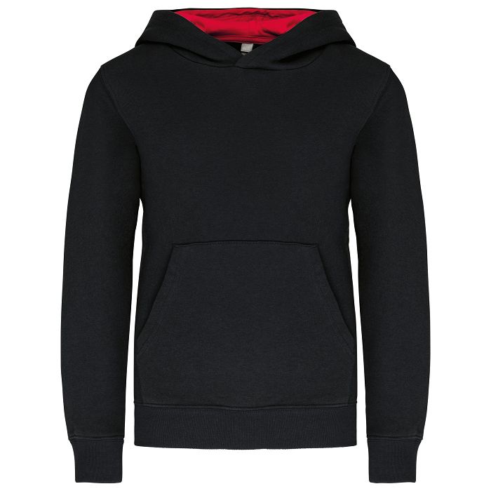  Sweat-shirt capuche contrastée enfant