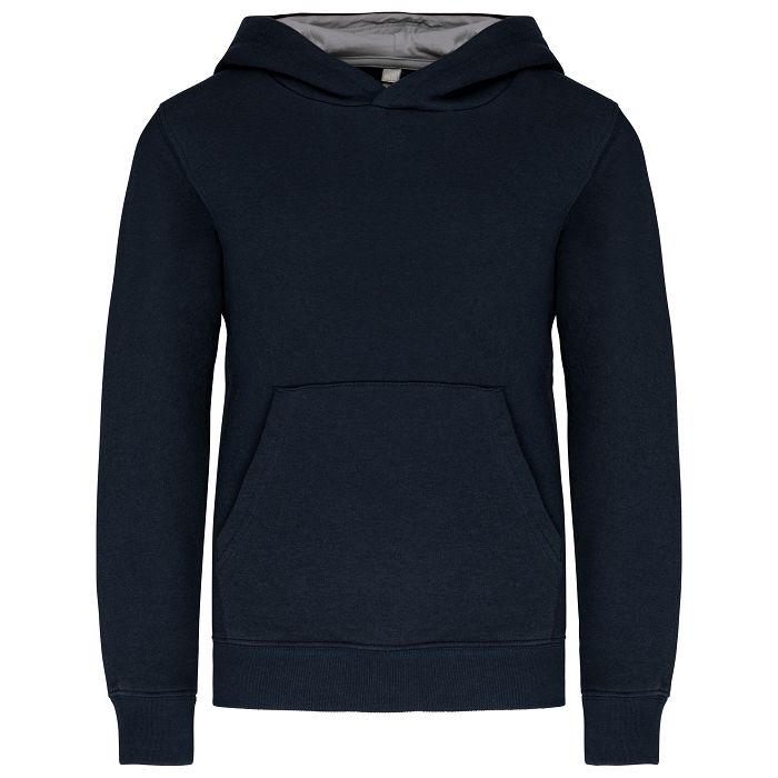  Sweat-shirt capuche contrastée enfant