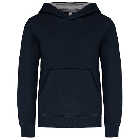  Sweat-shirt capuche contrastée enfant