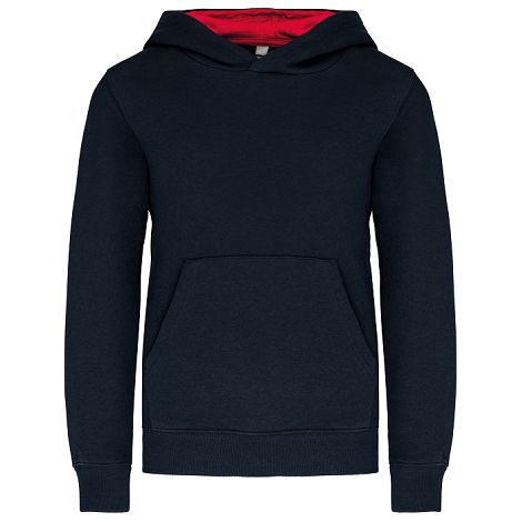  Sweat-shirt capuche contrastée enfant