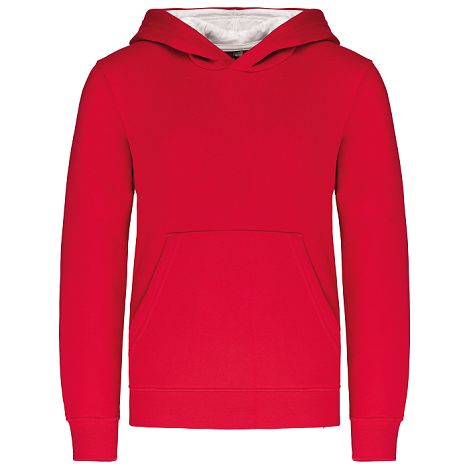  Sweat-shirt capuche contrastée enfant