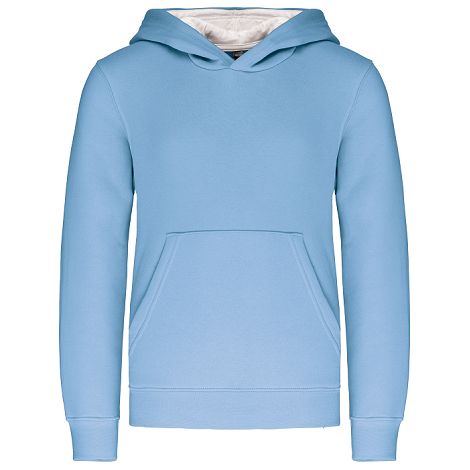  Sweat-shirt capuche contrastée enfant