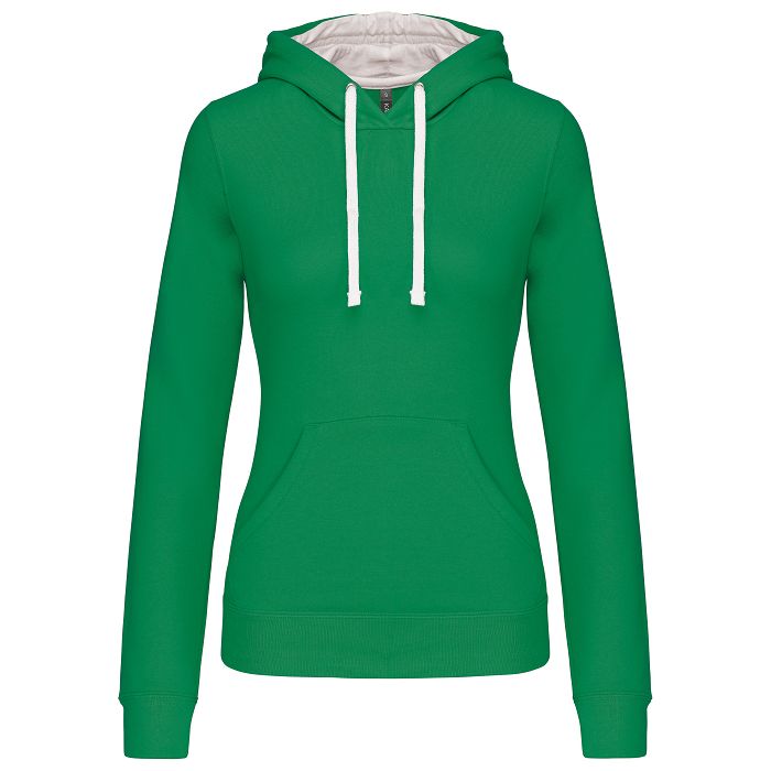  Sweat-shirt capuche contrastée femme