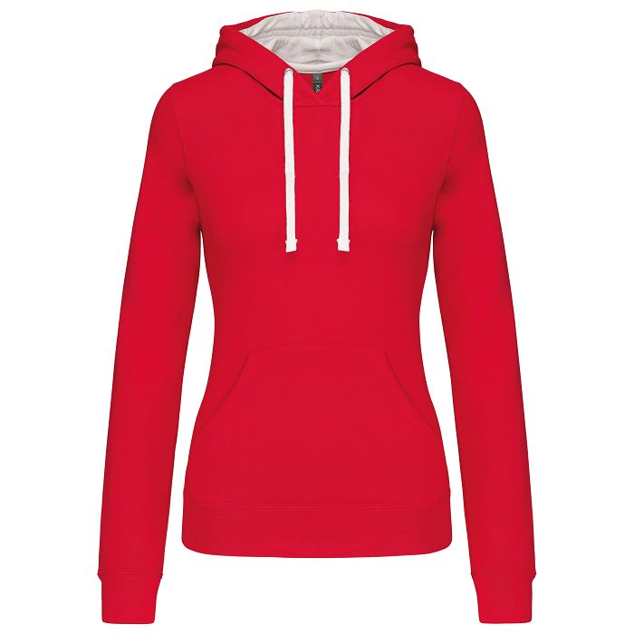  Sweat-shirt capuche contrastée femme