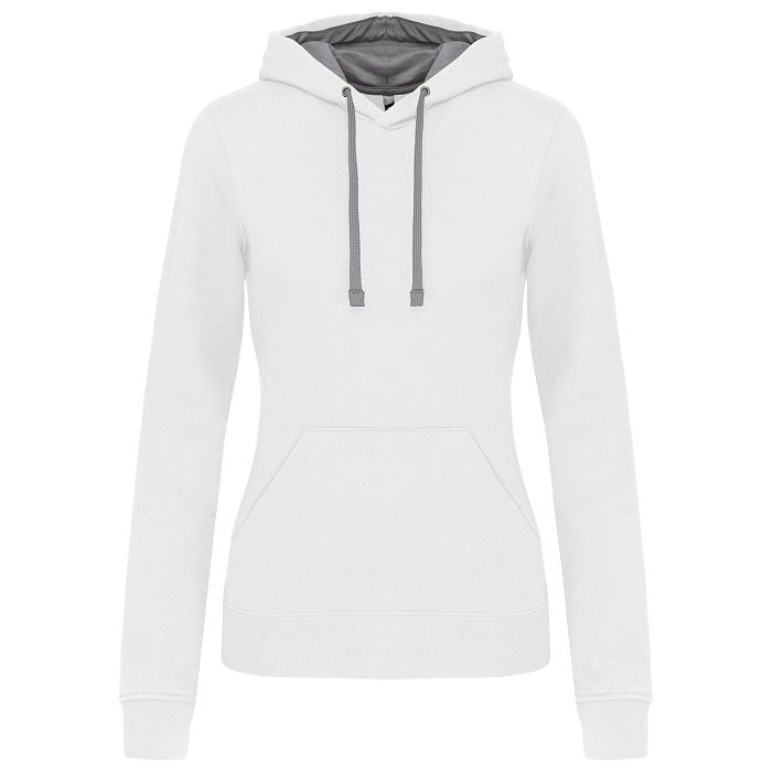  Sweat-shirt capuche contrastée femme