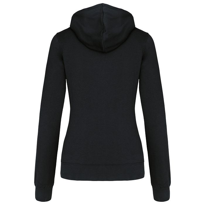  Sweat-shirt zippé capuche contrastée femme