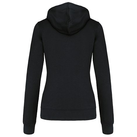  Sweat-shirt zippé capuche contrastée femme