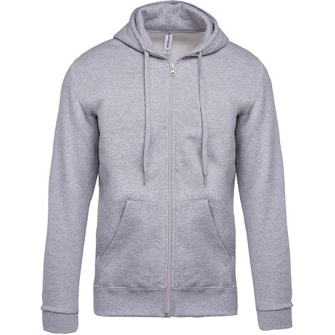  Sweat-shirt zippé capuche unisexe