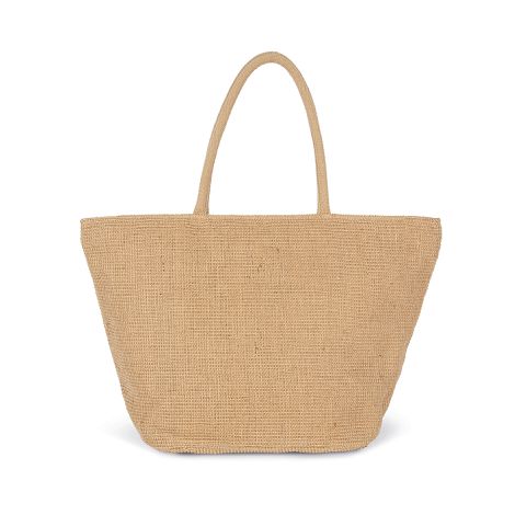  Sac shopping en fils de jute tressée, effet toile tricotée