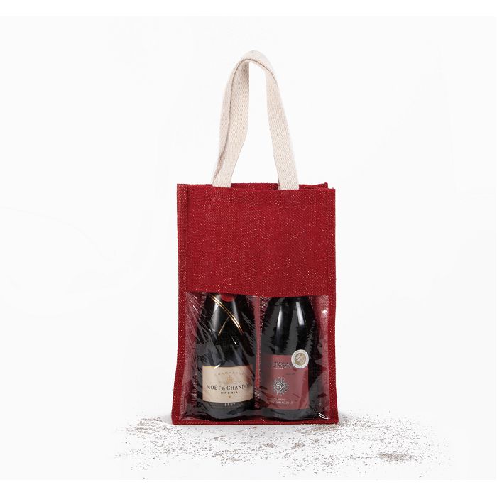  Sac porte-bouteilles en jute