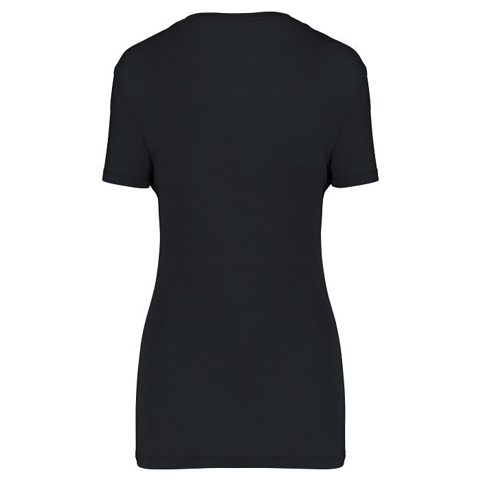  T-shirt Lyocell TENCEL™ col V manches courtes femme - 145 g