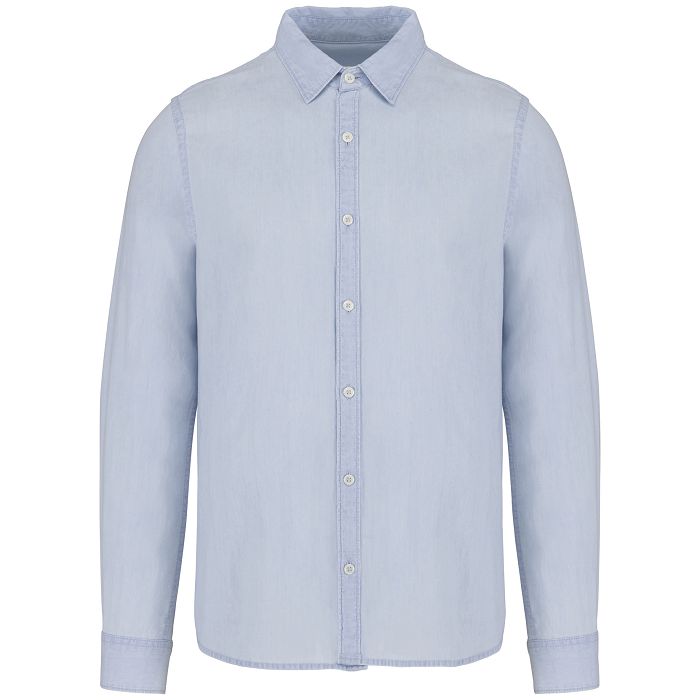  Chemise écoresponsable délavée coton twill homme